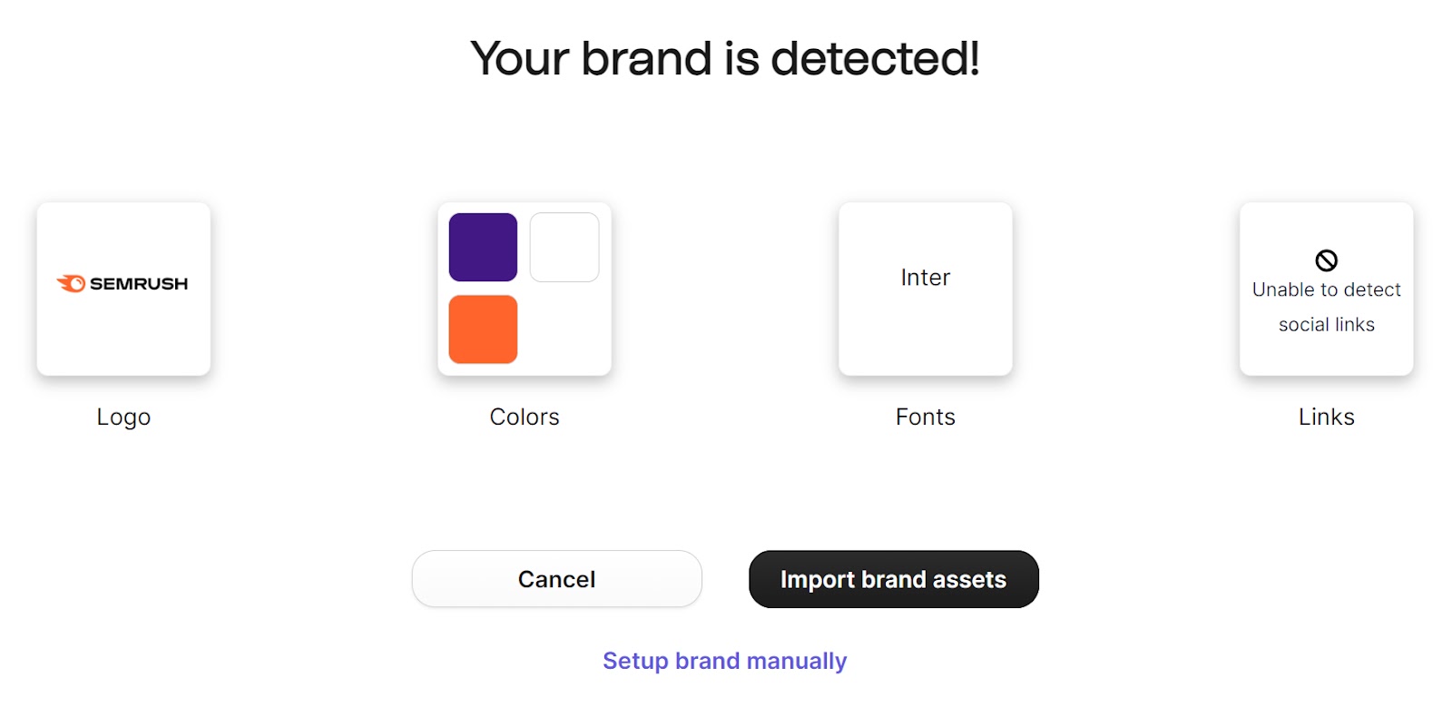 Import brand assets in Brevo's email builder