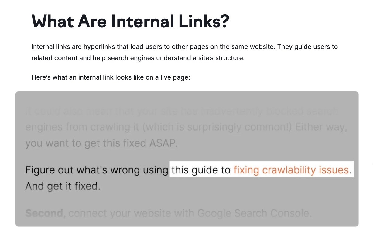 The BLUF method of answering a question directly and immediately used on a blog post by Semrush.