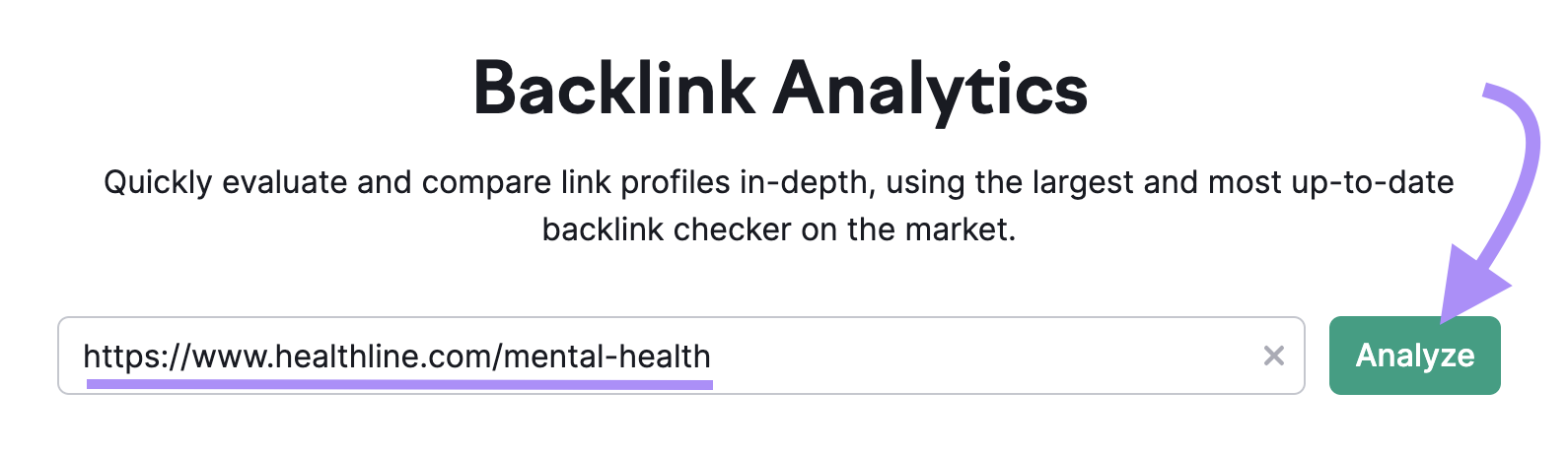 Backlinks tool search bar