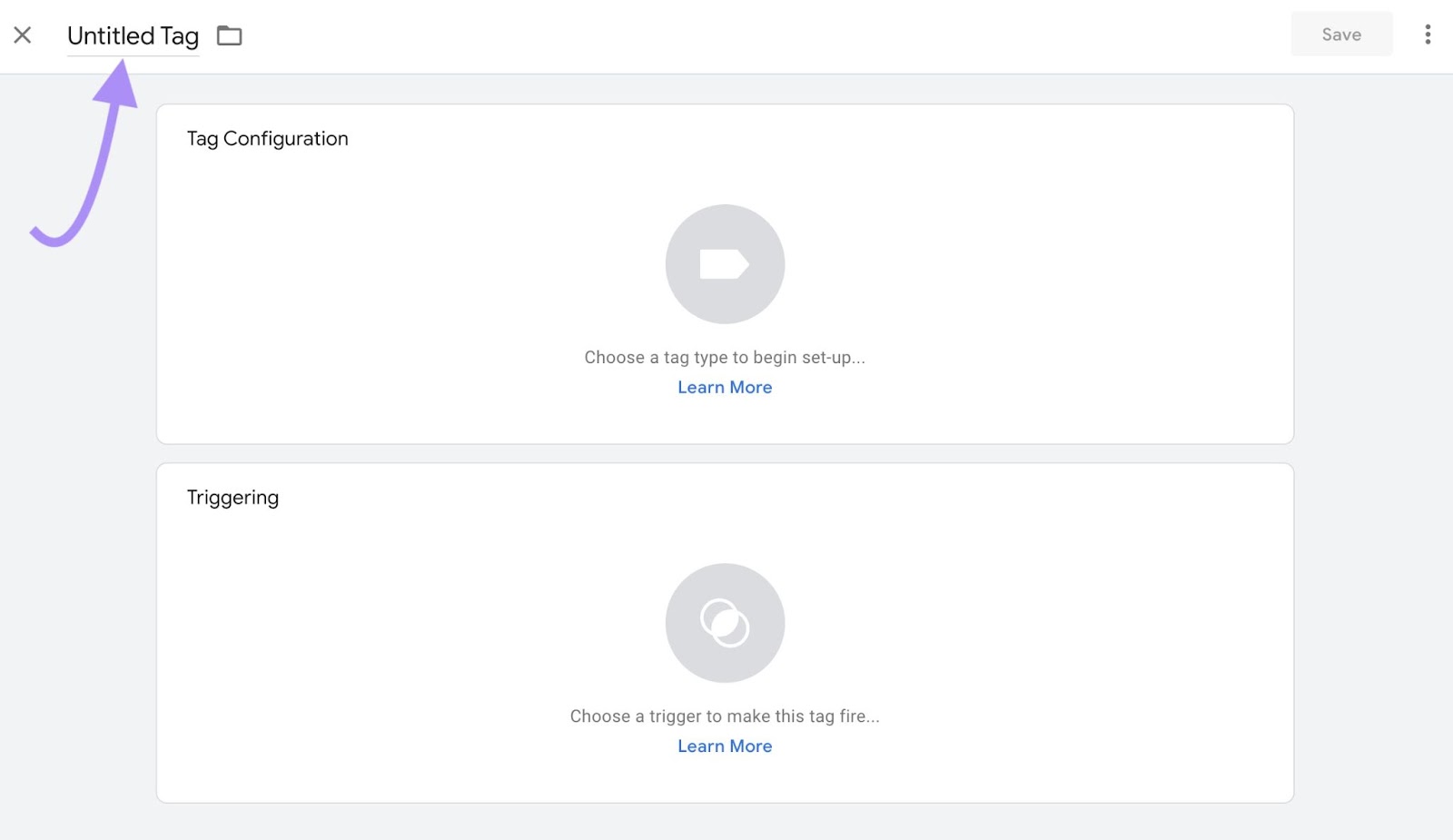"Untitled Tag" field highlighted