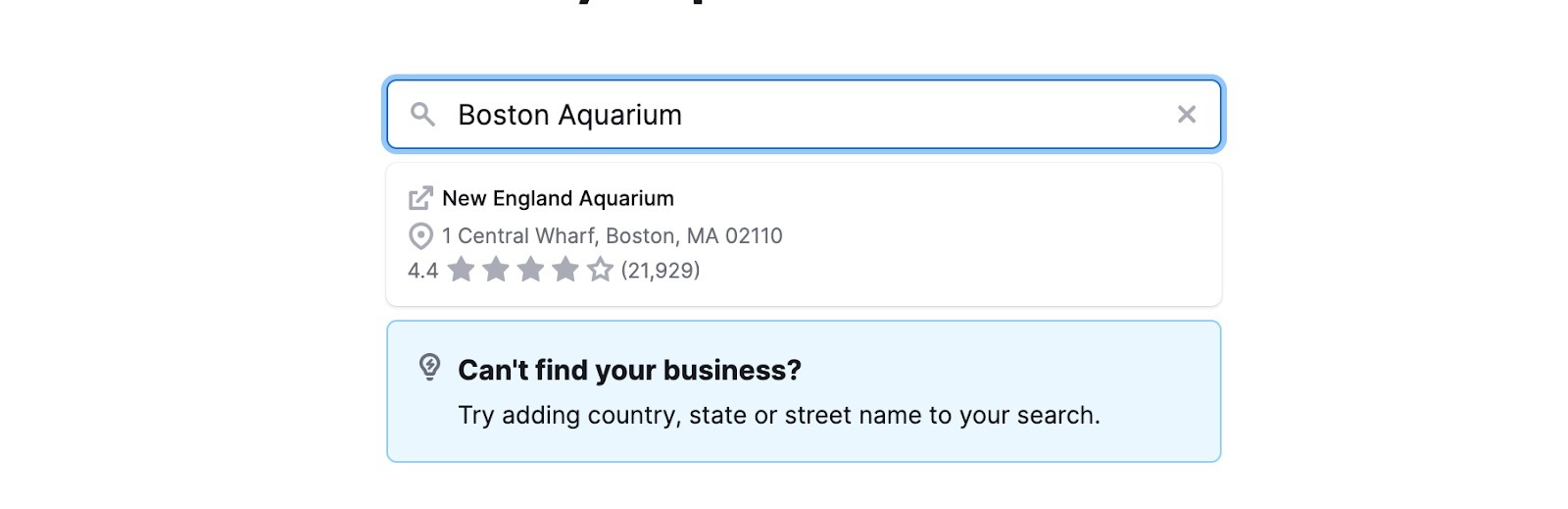 To get started, users enter the name of the business they want to track into the tool&rsquo;s search bar.