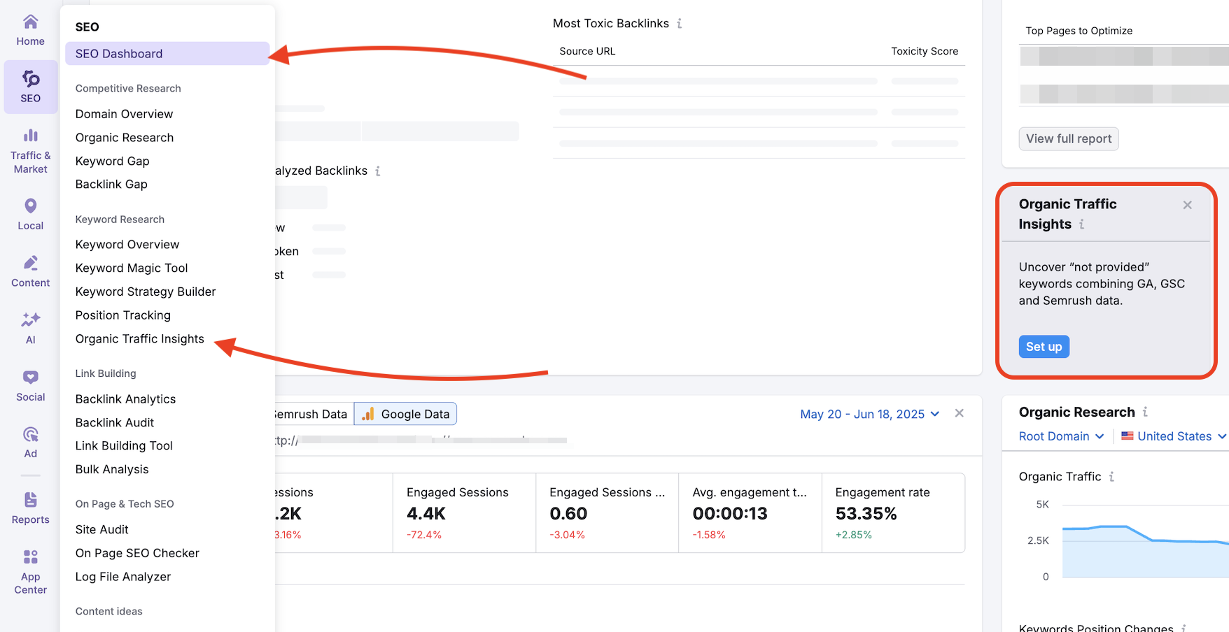 Configuring Organic Traffic Insights image 1