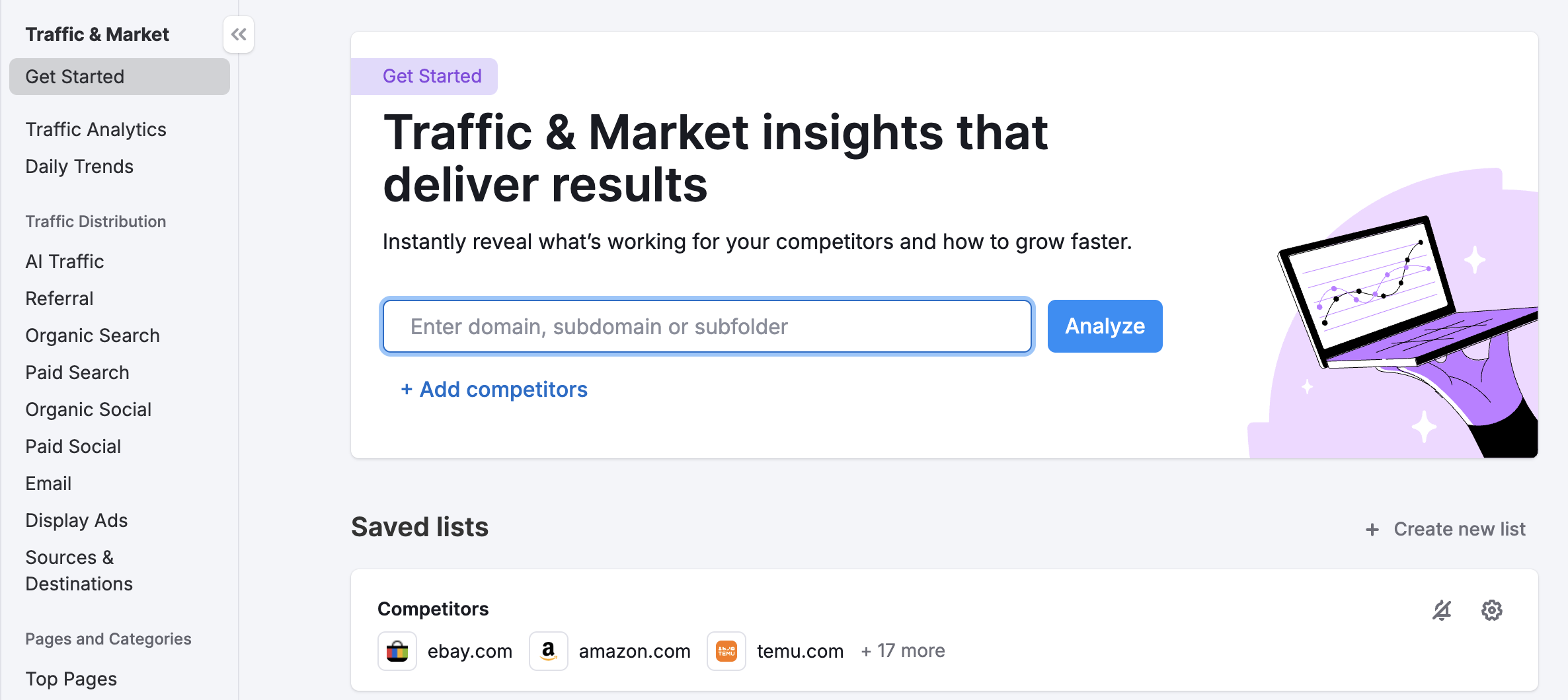 Getting Started with Semrush Traffic & Market image 1